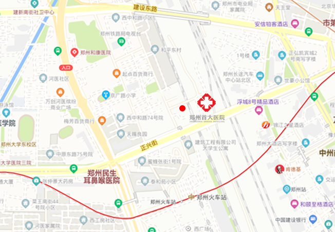 郑州首大医院地图